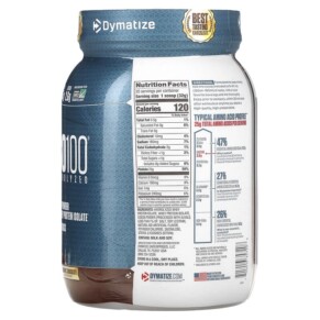 Thành phần vi chất của Dymatize ISO100 Hydrolyzed 100% Whey Protein Isolate Gourmet Chocolate 1.4 lb (640 g) 705016357208