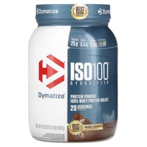 Thực phẩm chức năng Dymatize ISO100 Hydrolyzed 100% Whey Protein Isolate Gourmet Chocolate 1.4 lb (640 g) 705016357208