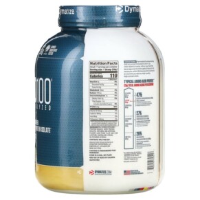Thành phần vi chất của Dymatize ISO100 Hydrolyzed 100% Whey Protein Isolate Gourmet Vanilla 5 lb (2.3 kg) 705016353217