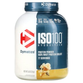 Thực phẩm chức năng Dymatize ISO100 Hydrolyzed 100% Whey Protein Isolate Gourmet Vanilla 5 lb (2.3 kg) 705016353217