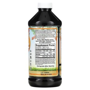 Thành phần vi chất của Dynamic Health Liquid Vitamin C Natural Citrus 1.000 mg 16 fl oz (473 ml) 790223100396
