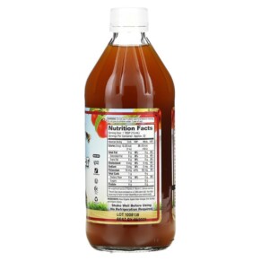 Dynamic Health Organic Raw Apple Cider Vinegar with Mother & Honey 16 fl oz (473 ml) 3 Thành phần vi chất của Dynamic Health Organic Raw Apple Cider Vinegar with Mother & Honey 16 fl oz (473 ml) 790223102284