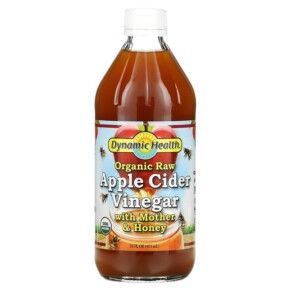 Thực phẩm chức năng Dynamic Health Organic Raw Apple Cider Vinegar with Mother & Honey 16 fl oz (473 ml) 790223102284