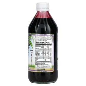 Thành phần vi chất của Dynamic Health Pure Sambucus Black Elderberry 100% Juice Concentrate Unsweetened 16 fl oz (473 ml) 790223875164