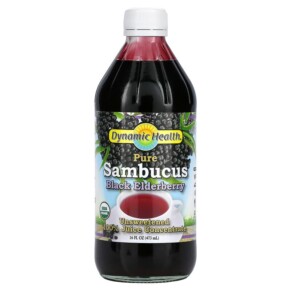 Thực phẩm chức năng Dynamic Health Pure Sambucus Black Elderberry 100% Juice Concentrate Unsweetened 16 fl oz (473 ml) 790223875164
