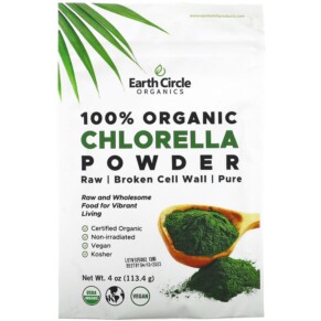 Thực phẩm chức năng Earth Circle Organics 100% Organic Chlorella Powder 4 oz (113.4 g) 813313015032