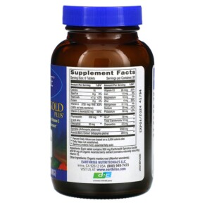 Thành phần vi chất của Earthrise Spirulina Gold Plus 500 mg 180 Tablets 032602846281