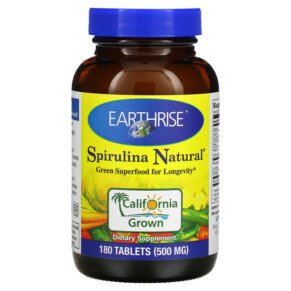 Thực phẩm chức năng Earthrise Spirulina Natural 500 mg 180 Tablets 032602120008