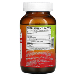 Thành phần vi chất của Eclectic Institute Freeze Dried Fresh Green Guard 3.7 oz (105 g) 023363371204