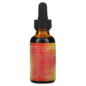 Thành phần vi chất của Eclectic Institute Kids Herbal Glycerite Lemon Balm 1 fl oz (30 ml) 023363611010