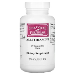 Thực phẩm chức năng Ecological Formulas Allithiamine (Vitamin B1) 50 mg 250 Capsules 696859131097