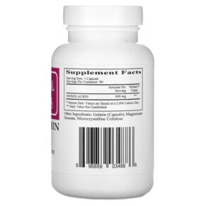 Thành phần vi chất của Ecological Formulas Monolaurin 600 mg 90 Capsules 696859034886