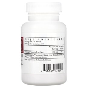 Thành phần vi chất của Ecological Formulas Uridine-300 60 Capsules 696859131295