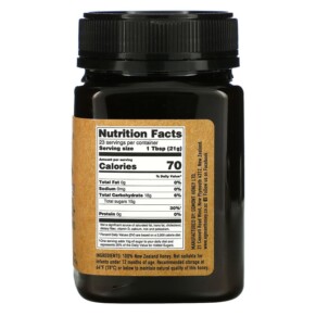 Thành phần vi chất của Egmont Honey Manuka Honey Raw And Unpasteurized 263+ MGO 17.6 oz (500 g) 9421904958494