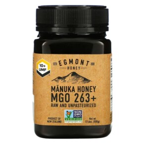 Thực phẩm chức năng Egmont Honey Manuka Honey Raw And Unpasteurized 263+ MGO 17.6 oz (500 g) 9421904958494