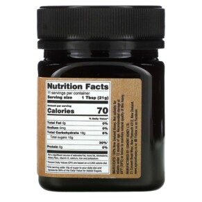 Thành phần vi chất của Egmont Honey Manuka Honey Raw And Unpasteurized MGO 263+ 8.82 oz (250 g) 9421904958500