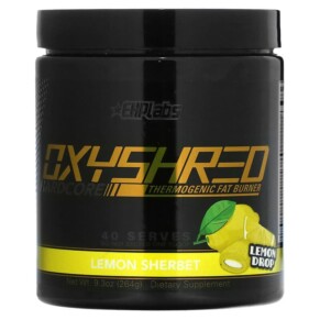 Thực phẩm chức năng EHP Labs OxyShred Hardcore Thermogenic Fat Burner Lemon Sherbet 9.3 oz (264 g) 850006815210