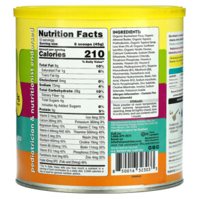 Thành phần vi chất của Else Plant-Powered Kid's Shake Mix Complete Nutrition Vanilla 16 oz (454 g) 850016323033