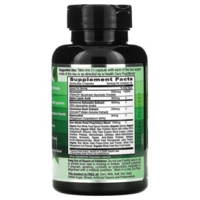 Thành phần vi chất của Emerald Laboratories Blood Sugar Health 60 Vegetable Caps 743650002160