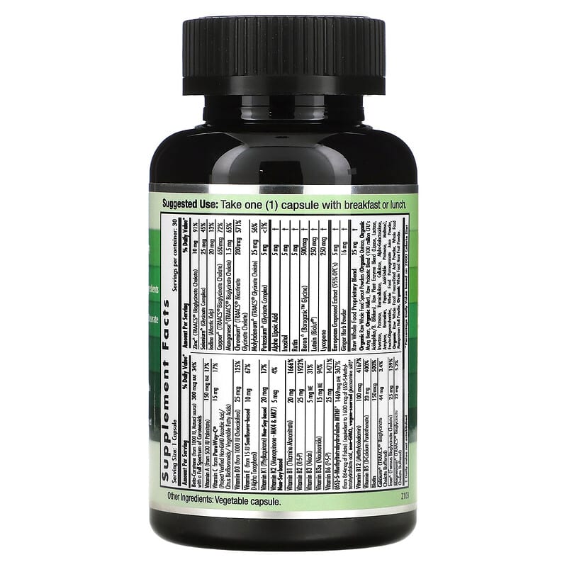 Emerald Laboratories CoEnzymated Prenatal 1-Daily Multi 30 Vegetable Caps 2 Thành phần vi chất của Emerald Laboratories CoEnzymated Prenatal 1-Daily Multi 30 Vegetable Caps 743650003440