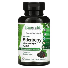 Thực phẩm chức năng Emerald Laboratories Elderberry + PureWay C + Zinc 60 Vegetable Caps 743650003600