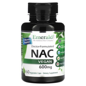 Thực phẩm chức năng Emerald Laboratories NAC Vegan 600 mg 60 Vegetable Caps 743650003709