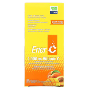 Thành phần vi chất của Ener-C Vitamin C Multivitamin Drink Mix Peach Mango 1.000 mg 30 Packets 0.3 oz (9.64 g) Each 873024001076