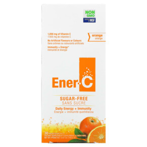 Thành phần vi chất của Ener-C Vitamin C Multivitamin Drink Mix Sugar Free Orange 1.000 mg 30 Packets 0.2 oz (5.35 g) Each 873024001304