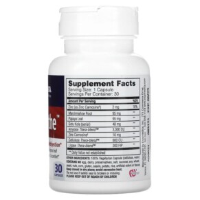 Thành phần vi chất của Enzymedica Acid Soothe 30 Capsules 670480981214