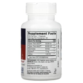 Thành phần vi chất của Enzymedica Allerase 60 Capsules 670480241400