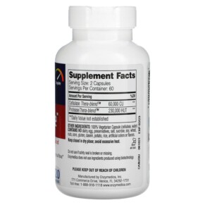 Thành phần vi chất của Enzymedica Candidase 120 Capsules 670480201428