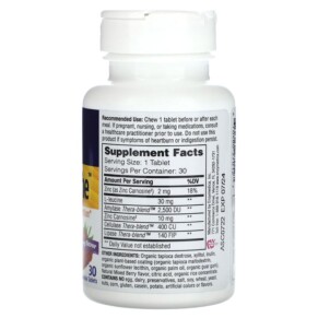 Thành phần vi chất của Enzymedica Chewable Acid Soothe Berry 30 Chewable Tablets 670480270127