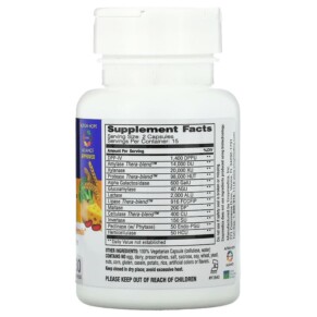 Thành phần vi chất của Enzymedica Digest Spectrum Complete Food Intolerance Formula 30 Capsules 670480291702