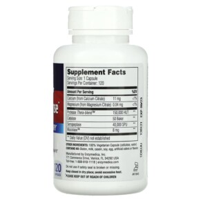 Thành phần vi chất của Enzymedica Enzyme Defense 120 Capsules 670480981405