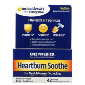 Thực phẩm chức năng Enzymedica Heartburn Soothe Vanilla-Orange 42 Relief Chews 670480100301