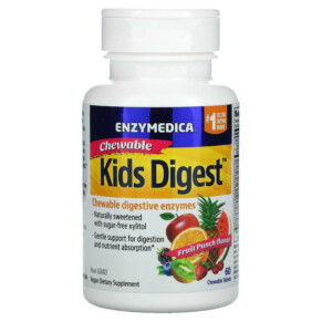 Thực phẩm chức năng Enzymedica Kids Digest Chewable Digestive Enzymes Fruit Punch 60 Chewable Tablets 670480110102