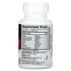 Thành phần vi chất của Enzymedica Repair Gold Muscle Tissue and Joint Function 60 Capsules 670480270400