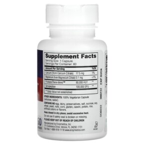 Thành phần vi chất của Enzymedica SerraGold High Potency Serrapeptase 60 Capsules 670480263006