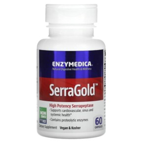 Thực phẩm chức năng Enzymedica SerraGold High Potency Serrapeptase 60 Capsules 670480263006