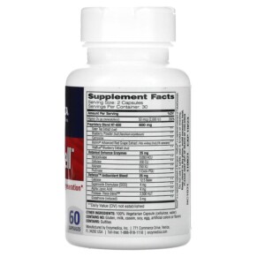 Thành phần vi chất của Enzymedica Stem XCell 60 Capsules 670480280508