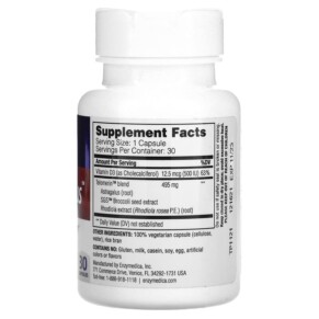 Thành phần vi chất của Enzymedica Telomere Plus 30 Capsules 670480150108