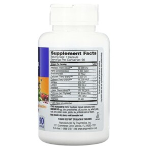 Thành phần vi chất của Enzymedica VeggieGest (Formerly Gastro) 90 Capsules 670480201114