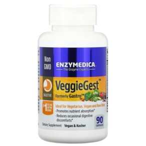 Thực phẩm chức năng Enzymedica VeggieGest (Formerly Gastro) 90 Capsules 670480201114