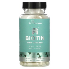 Thực phẩm chức năng Eu Natural Biotin 5.000 mcg 120 Vegetarian Capsules 855244008172
