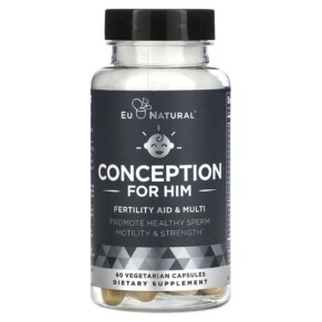 Thực phẩm chức năng Eu Natural Conception Men Fertility Aid & Multi 60 Vegetarian Capsules 855244008479