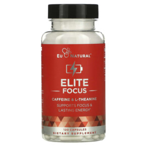 Thực phẩm chức năng Eu Natural ELITE FOCUS Caffeine & L-Theanine 120 Capsules 855244008165