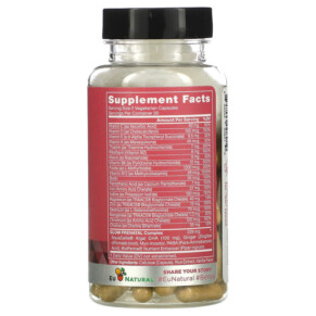 Thành phần vi chất của Eu Natural Glow Folate & DHA 60 Vegetarian Capsules 855244008219