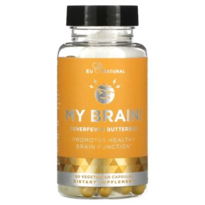 Thực phẩm chức năng Eu Natural My Brain! Feverfew & Butterbur 60 Vegetarian Capsules 855244008103