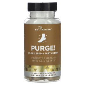 Thực phẩm chức năng Eu Natural PURGE! Celery Seed & Tart Cherry 60 Vegetarian Capsules 855244008127