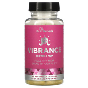 Thực phẩm chức năng Eu Natural Vibrance Biotin & MSM 60 Vegetarian Capsules 855244008073